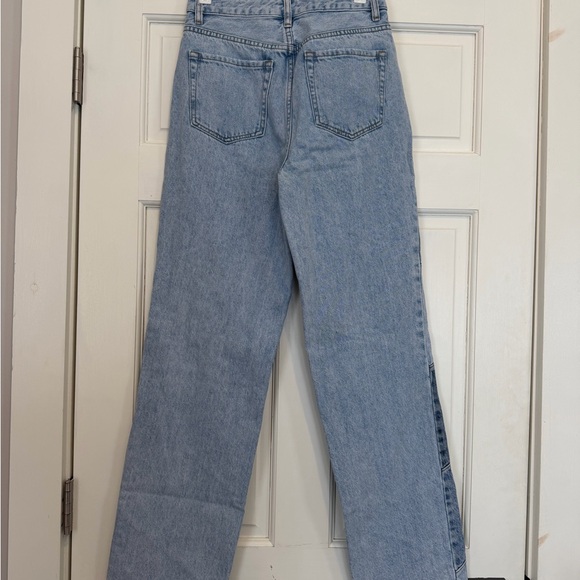 PacSun Two-Tone Blue Patchwork Straight-Leg Jeans 90’s Boyfriend Style - Picture 3 of 4